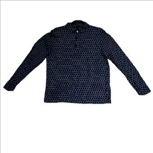 Hugo Boss Black and Gray Patterned Dress Shirt